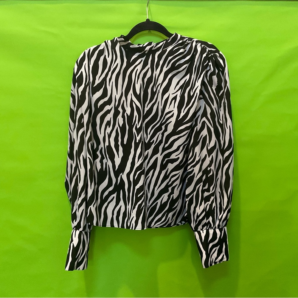 Zebra Print Blouse Azhelhazel